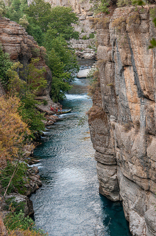 The place where the water narrows in Köprülü Canyon